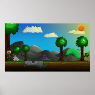 Poster Illustration du jour ensoleillé de Terraria