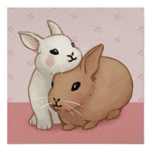 Poster Illustration du lapin mignon (Devant)