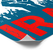 Poster Illustration du lion du drapeau iranien d'Iran (Coin)