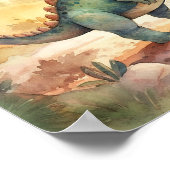 Poster Illustration du livre d'histoire de l'aquarelle Cu (Coin)