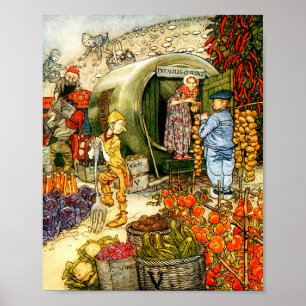 Poster Illustration du livre vintage