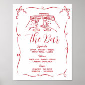 Poster Illustration du Mariage de bar (Devant)