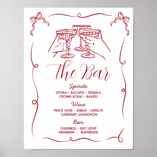 Poster Illustration du Mariage de bar (Devant)
