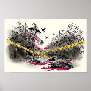 Poster Illustration du meurtre du corbeau