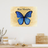 Poster Illustration du morpho bleu (Cuisine)