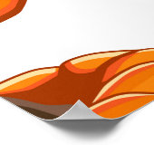 Poster Illustration du motif de citrouille jaune vif. (Coin)