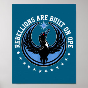 Poster Illustration du nouveau drapeau de l'État rebelle