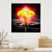 Poster Illustration du nuage de champignons d'explosion n (Cuisine)