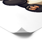 Poster Illustration du panda de dessin (Coin)