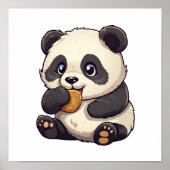Poster Illustration du panda de dessin (Devant)