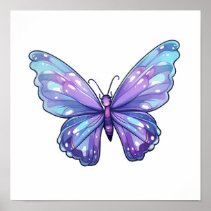 Poster Illustration du papillon de dessin