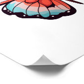Poster Illustration du papillon de dessin (Coin)