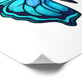 Poster Illustration du papillon de dessin (Coin)