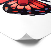 Poster Illustration du papillon de dessin (Coin)