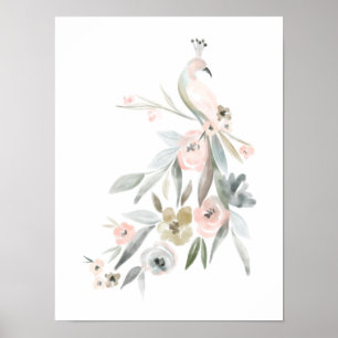 Poster Illustration du paquebot botanique floral Aquarell