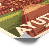 Poster Illustration du parc historique d'Ayutthaya Art de (Coin)