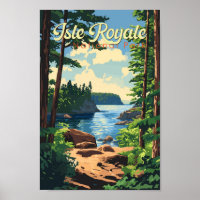 Illustration du parc national de l'Isle Royale Art