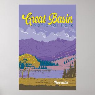 Poster Illustration du parc national Great Basin Art de v