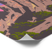 Poster Illustration du parc national Pinnacles Art de voy (Coin)