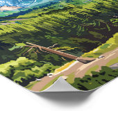 Poster Illustration du parc national Yosemite Art de voya (Coin)