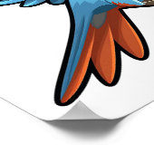 Poster Illustration du perroquet de dessin (Coin)