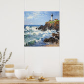 Poster Illustration Du Phare Impressionniste En Terre Côt (Cuisine)