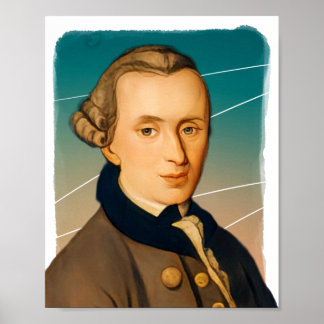 Poster Illustration du philosophe allemand Emmanuel Kant