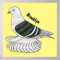 Illustration du pigeon pigeon du Bouclier de Saxon