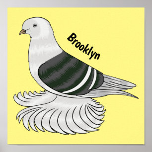 Poster Illustration du pigeon pigeon du Bouclier de Saxon