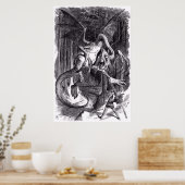 Poster Illustration du poème Jabberwocky. 1871 (Cuisine)