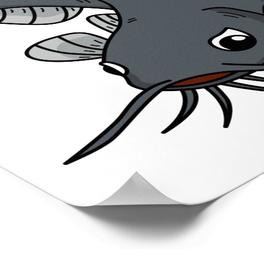 Poster Illustration du poisson-chat mignon (Coin)