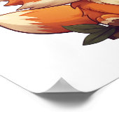 Poster Illustration du renard de dessin (Coin)
