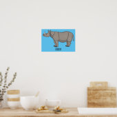 Poster Illustration du rhinocéros de Javan (Cuisine)