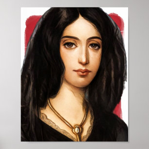 Poster Illustration du romancier français George Sand