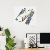 Poster Illustration du satellite utilisé pour la détectio (Bureau à domicile)