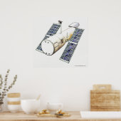 Poster Illustration du satellite utilisé pour la détectio (Cuisine)