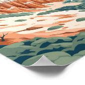 Poster Illustration du sentier du parc national de Bryce (Coin)