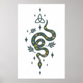 Poster Illustration du serpent d'Halloween à vibe éffraya (Devant)