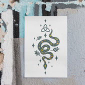 Poster Illustration du serpent d'Halloween à vibe éffraya