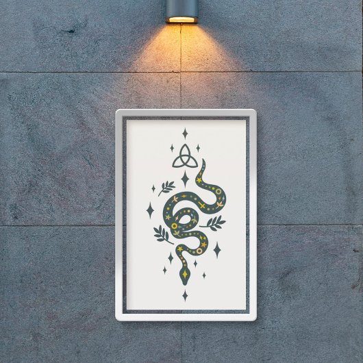 Poster Illustration du serpent d'Halloween à vibe éffraya