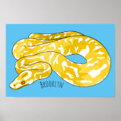 Poster Illustration du serpent python birman (Devant)