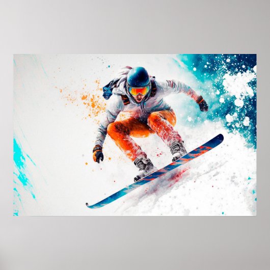 Poster Illustration du snowboard (Devant)