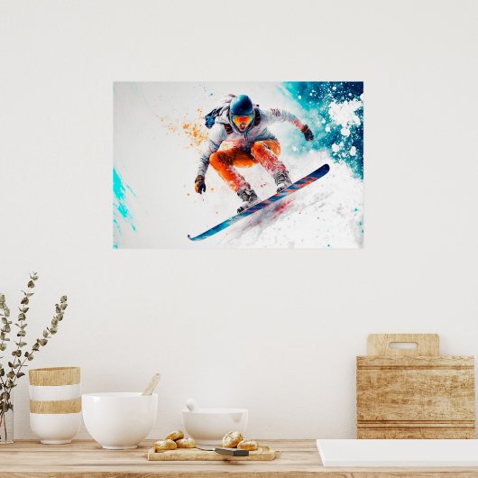 Poster Illustration du snowboard (Cuisine)