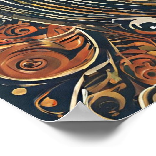 Poster Illustration du soleil radiant (Coin)