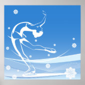 Poster Illustration du sport de patinage sur glace (Devant)