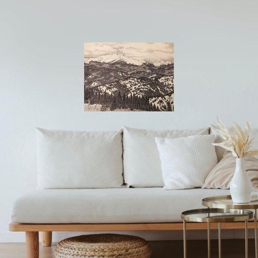 Poster Illustration du stylo/crayon de pointe Pikes