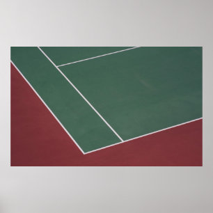 Poster Illustration du terrain de sport vert et brun