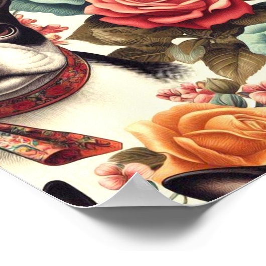 Poster Illustration du Terrier de Boston (Coin)