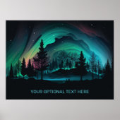 Poster Illustration du texte personnalisé Aurora Borealis (Devant)