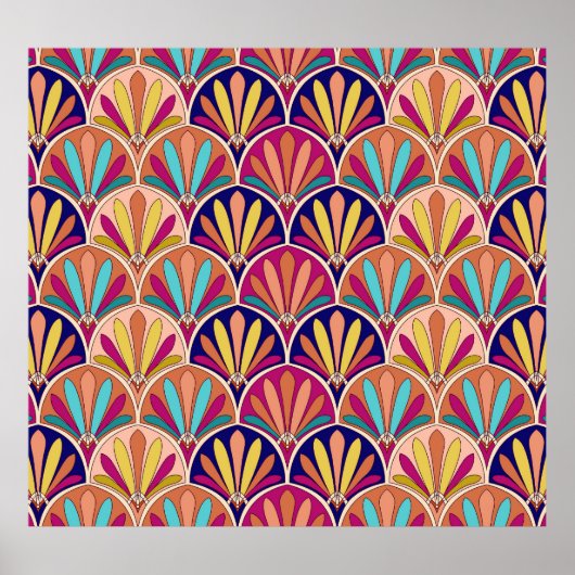 Poster Illustration du textile traditionnel indien (Devant)